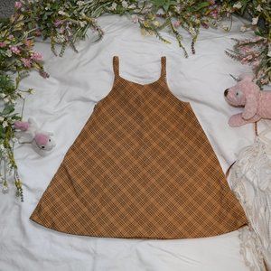 Charabia Girls Yellow Plaid Dress